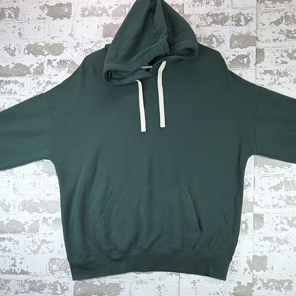 Buffalo David Bitton Men's Green Pullover Hooded Fleece Hoodie Kangaroo L